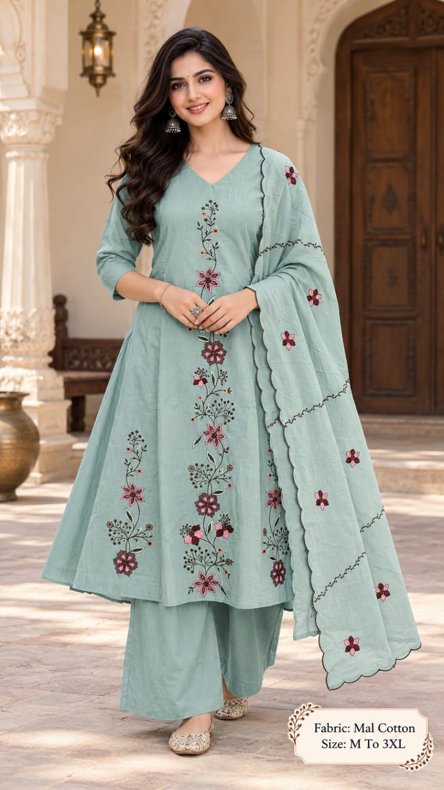 MULL COTTON THREE PIECE PLAZA PAIR SET IN WHOLESALE
