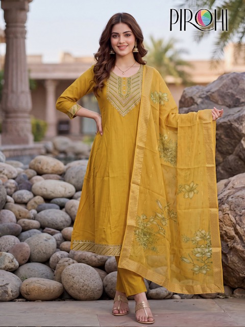 PIROHI ANARKALI VISCOSE VERTICAN DIGITAL PRINTED GOWN