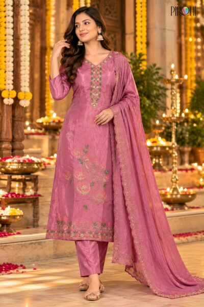 PIROHI CHANDINI GLASS ROMAN READYMADE SALWAR