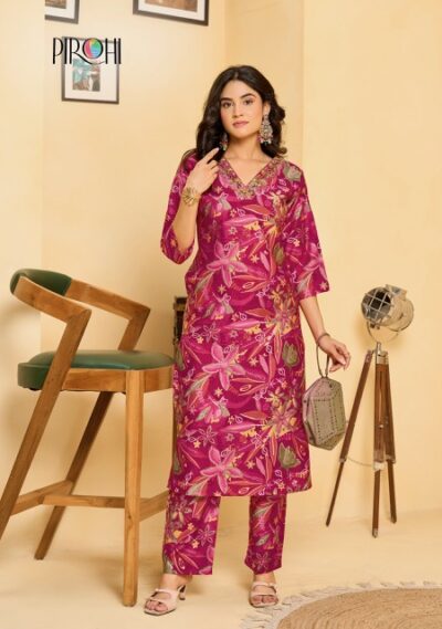 PIROHI KRISHI VISCOSE PRINT TWO PIECE SET WHOLESALE