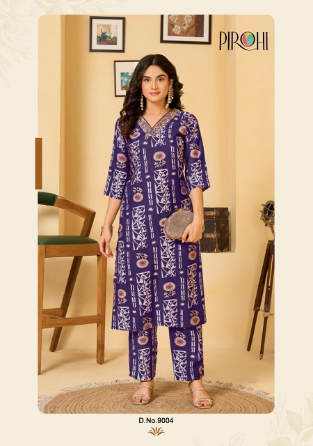 PIROHI KRISHI VISCOSE PRINT TWO PIECE SET WHOLESALE
