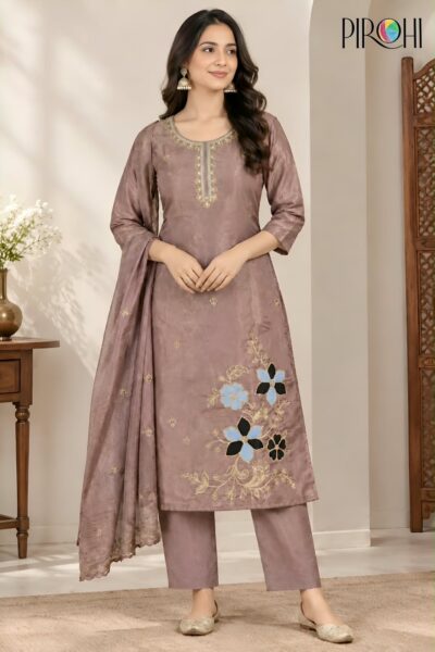 PIROHI ROMA DESIGNER THREE PIECE KURTI SET