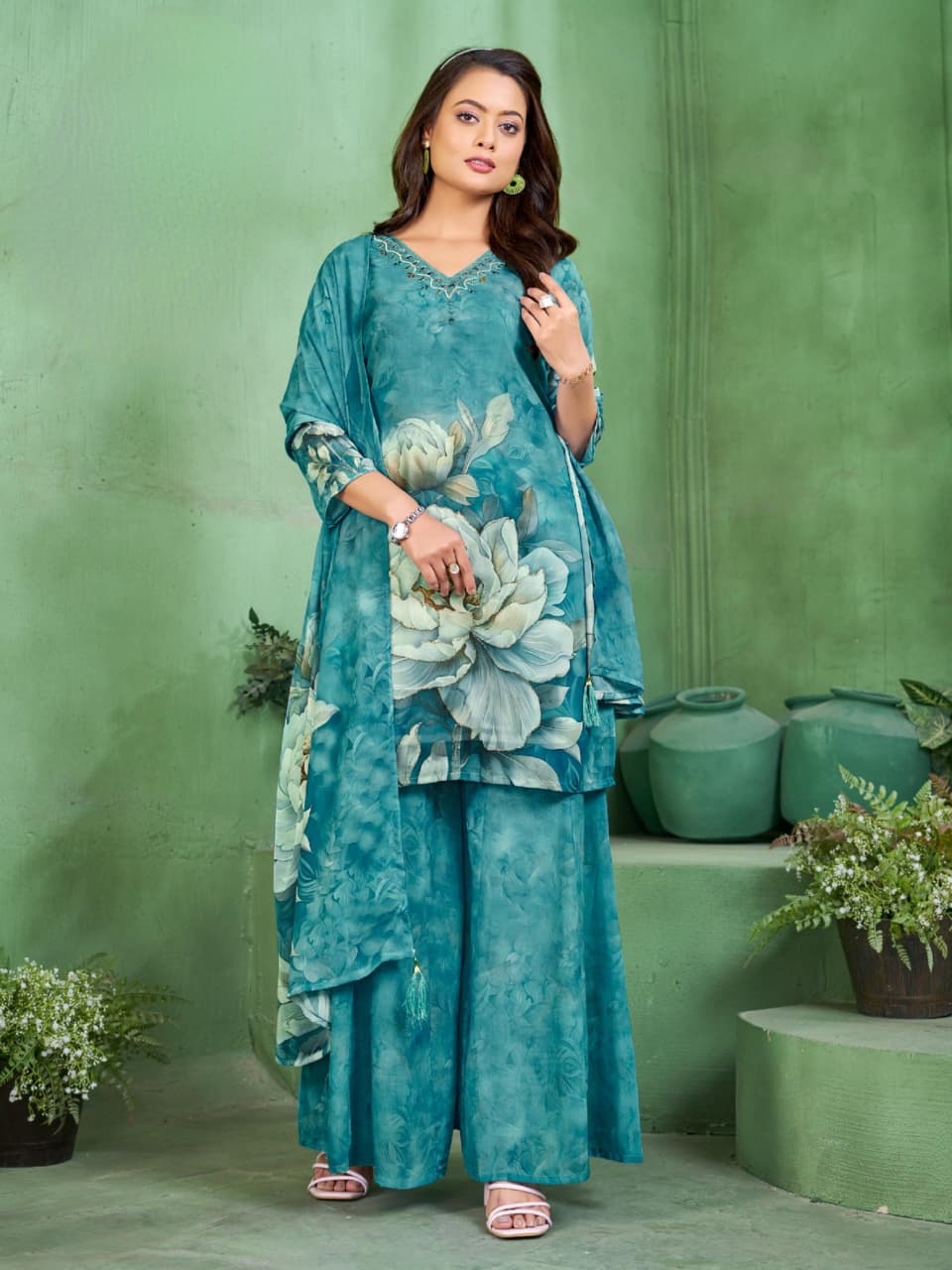 PURE GEORGETTE DIGITAL PRINTED READYMADE SALWAR