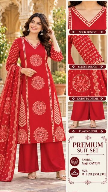 SF GAJI RAYON PREMIUM THREE PIECE SET WHOLESALE