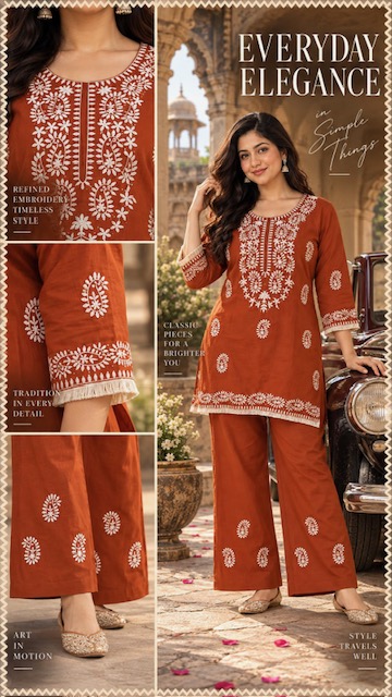 SF KASHMIRI EMBROIDERD CO ORD SET WHOLESALER
