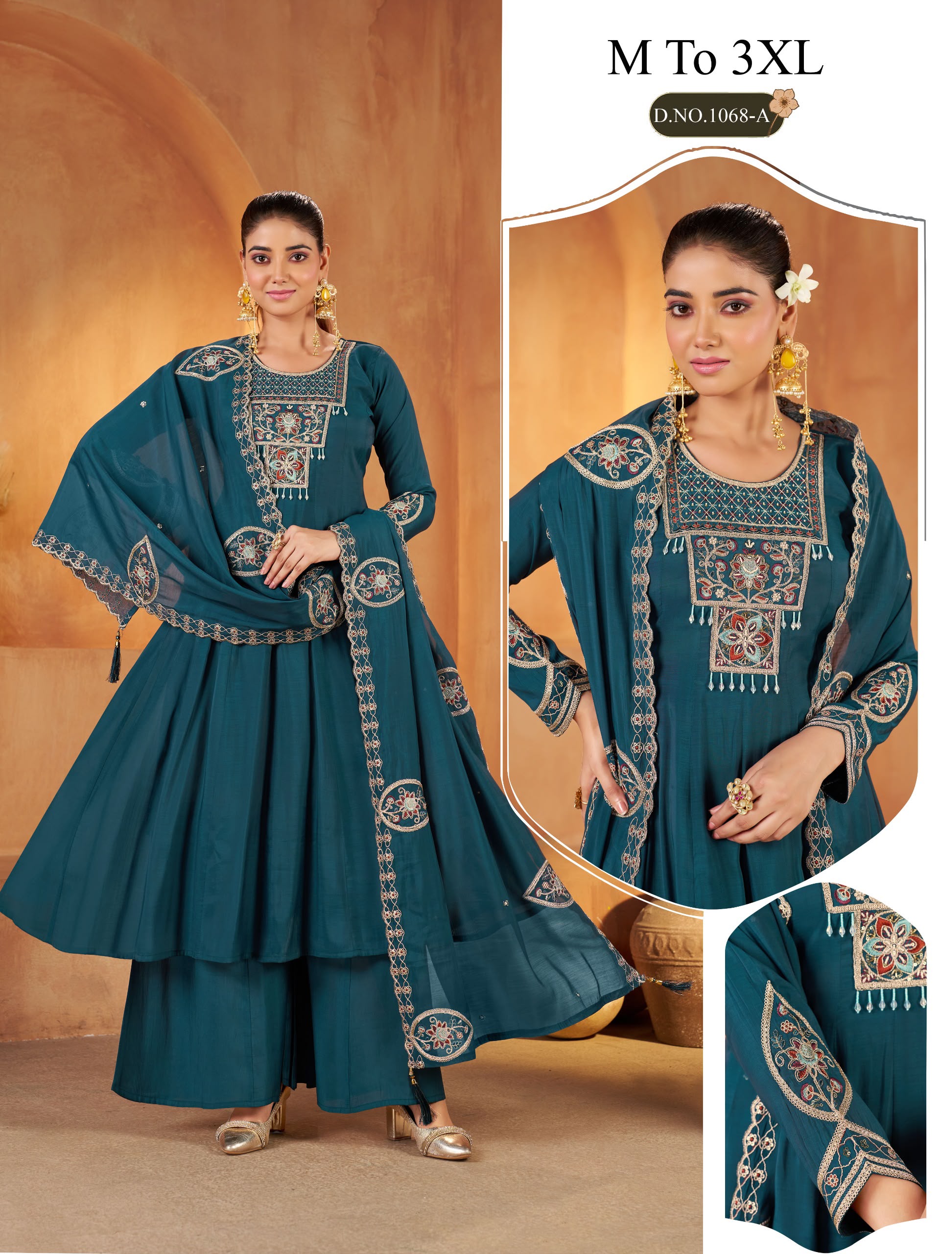 SINHAN 1068 MULL CHANDERI READYMADE WHOLESALE