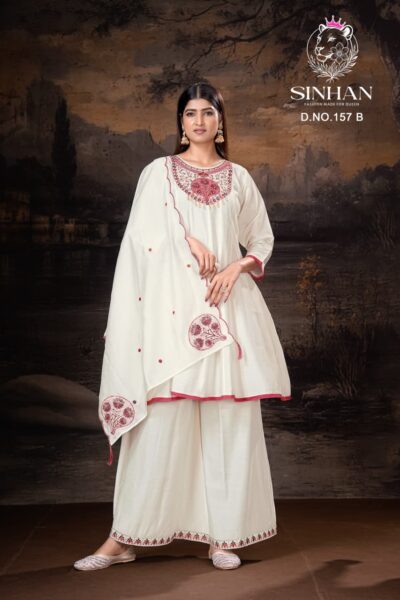 SINHAN 157 ROMAN SILK HANDWORK THREE PIECE