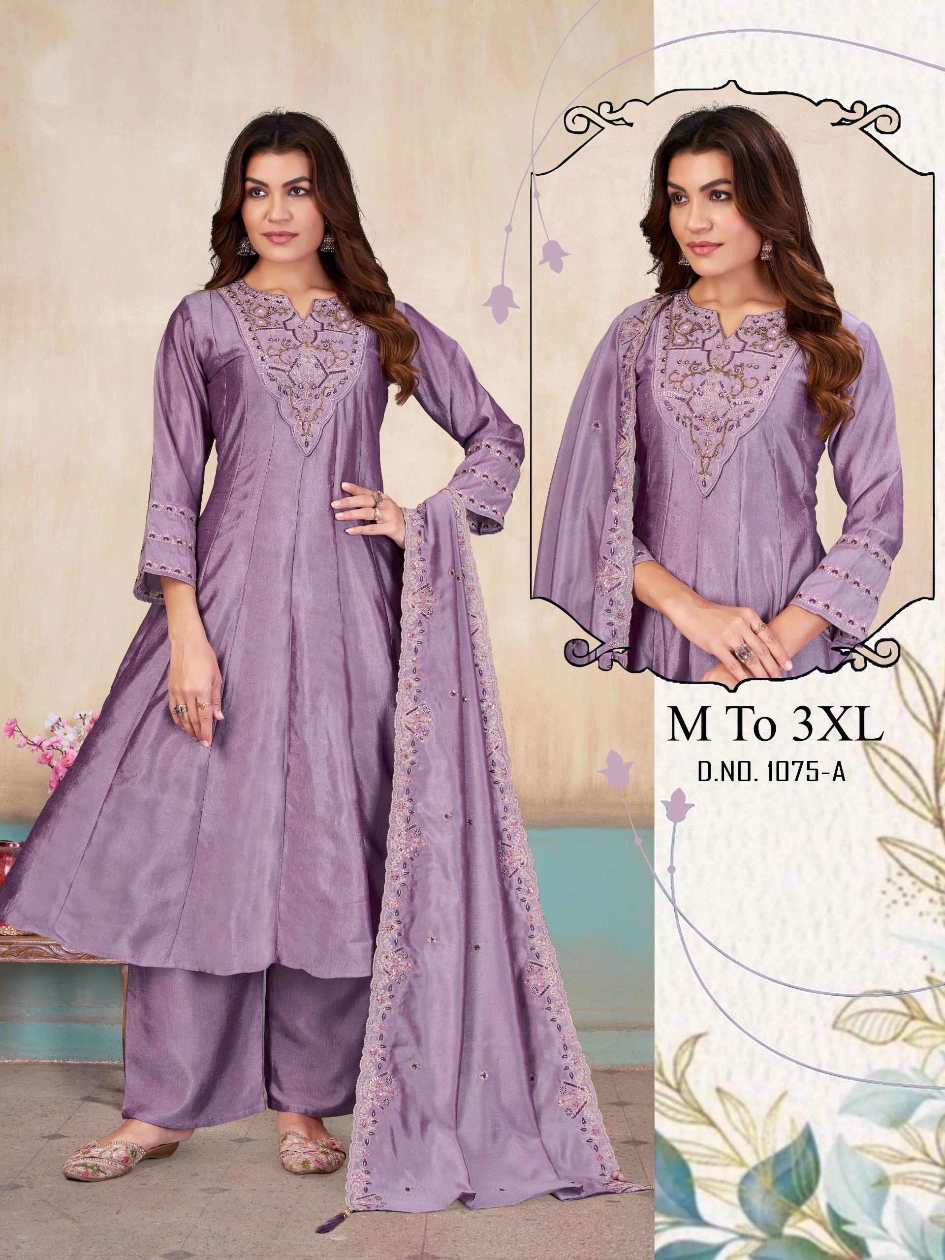 SINHAN 175 VICHITRA SILK FLAIR THREE PIECE WHOLESALER