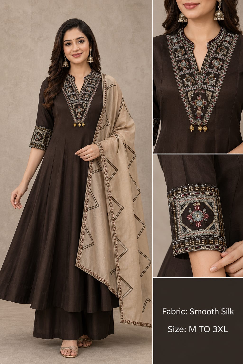 SOFT SILK THREE PIECE READYMADE KURTI WHOLESALER