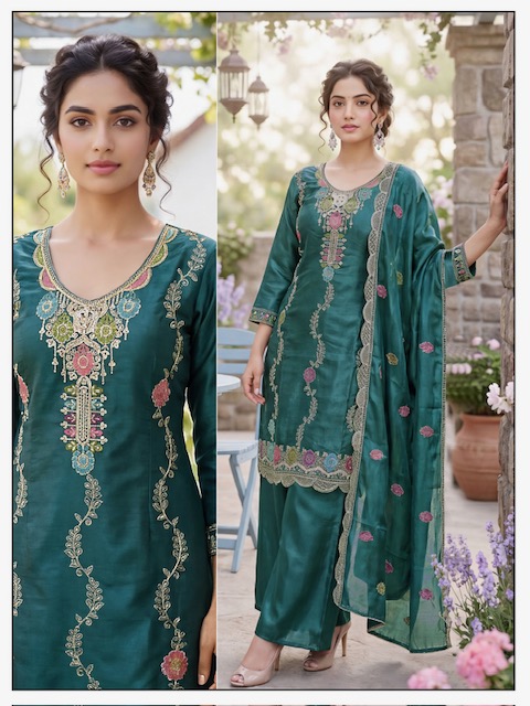 VAF JIMMY CHOO HANDWORK THREE PIECE KURTI WHOLESALE