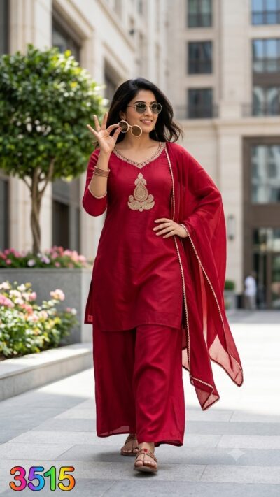 VE 3515 TO 3517 FANCY DESIGNER THREE PIECE WHOLESALER