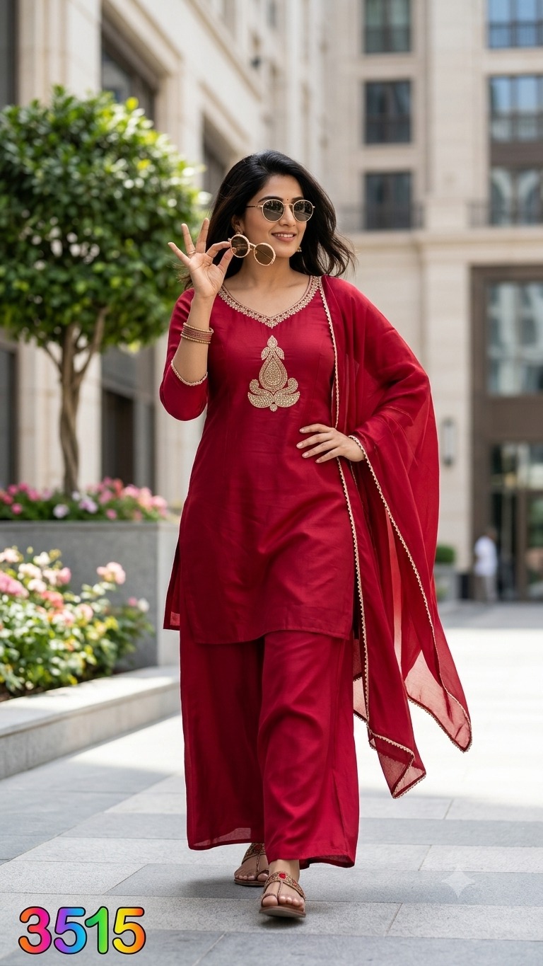 VE 3515 TO 3517 FANCY DESIGNER THREE PIECE WHOLESALER